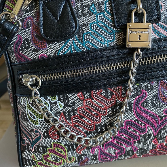 Juicy Couture Lock N Chain Satchel Handbag - Picture 2 of 11